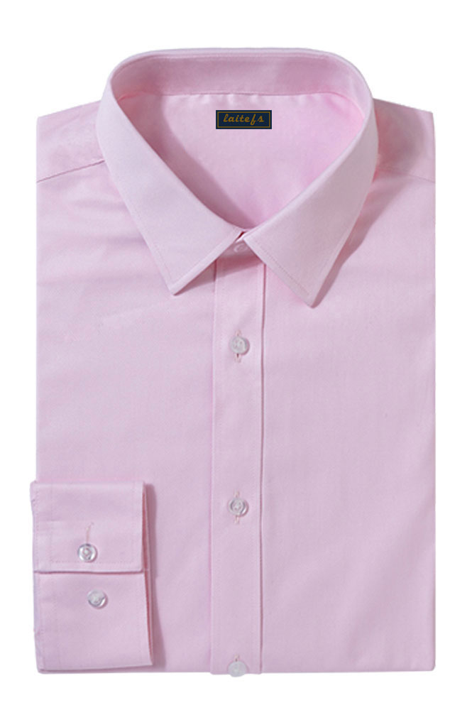 粉色純棉商務襯衫定制