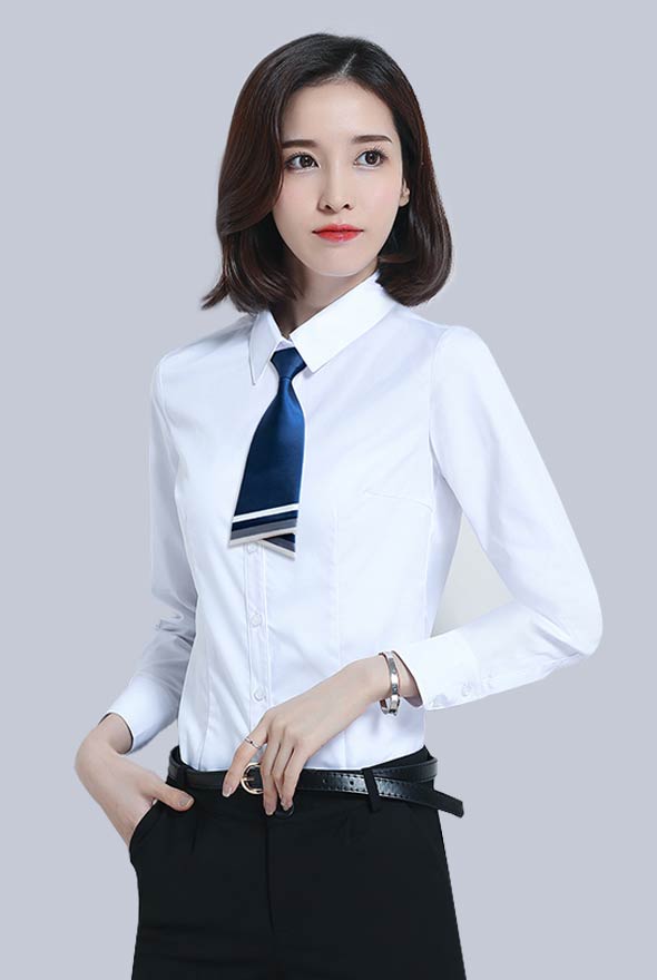 女士職業白襯衫定制